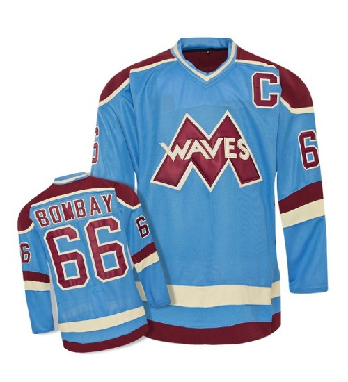 Custom Mighty Ducks Bombay Waves 66 Gordon Bombay Hockey Jersey